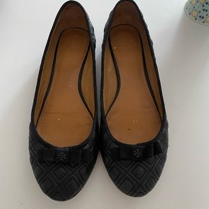 Tory Burch Black Flats